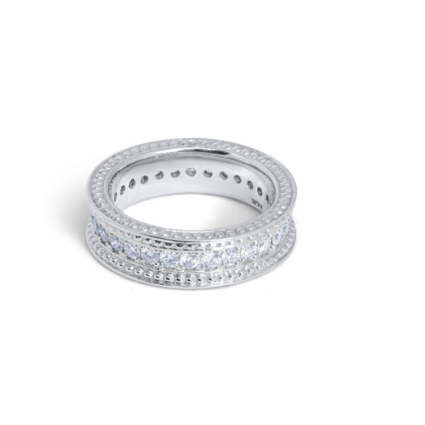 Hvidguld Baguette/Brillant Diamant Half-Eternity Ring